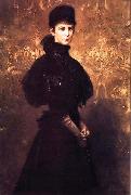 Gyula Benczur Portrait of Queen Elizabeth Sweden oil painting artist